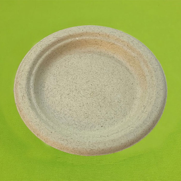 இயற்கை வண்ணம் செலவழிக்கக்கூடிய ஃபைபர் வட்ட தட்டு